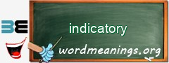 WordMeaning blackboard for indicatory